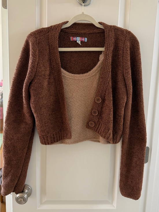 Urban Outfitters Sweaters - Urban Outfitters Brown Cropped Cardigan Sweater